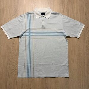 Burberry Light Blue and Beige Polo Shirt